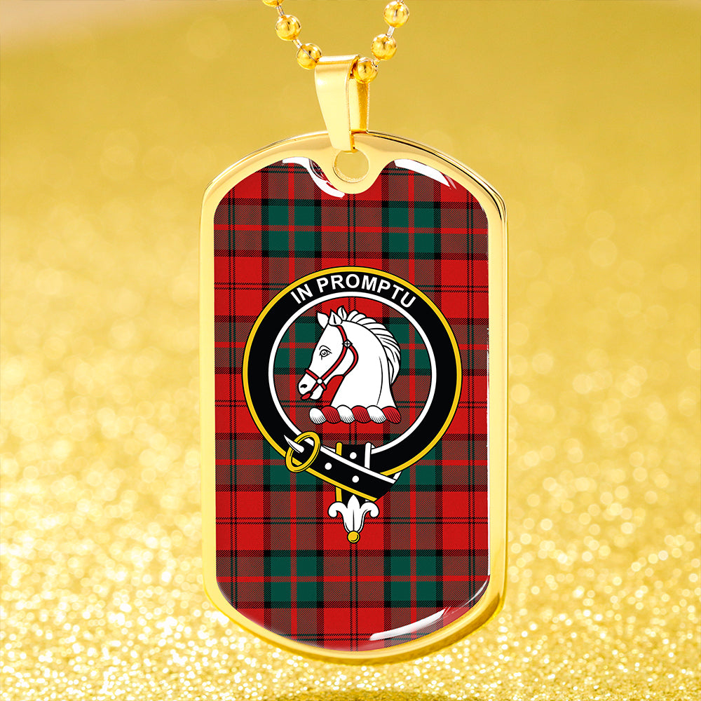 Dunbar Modern Clan Badge Classic Tartan Dog Tag Necklace