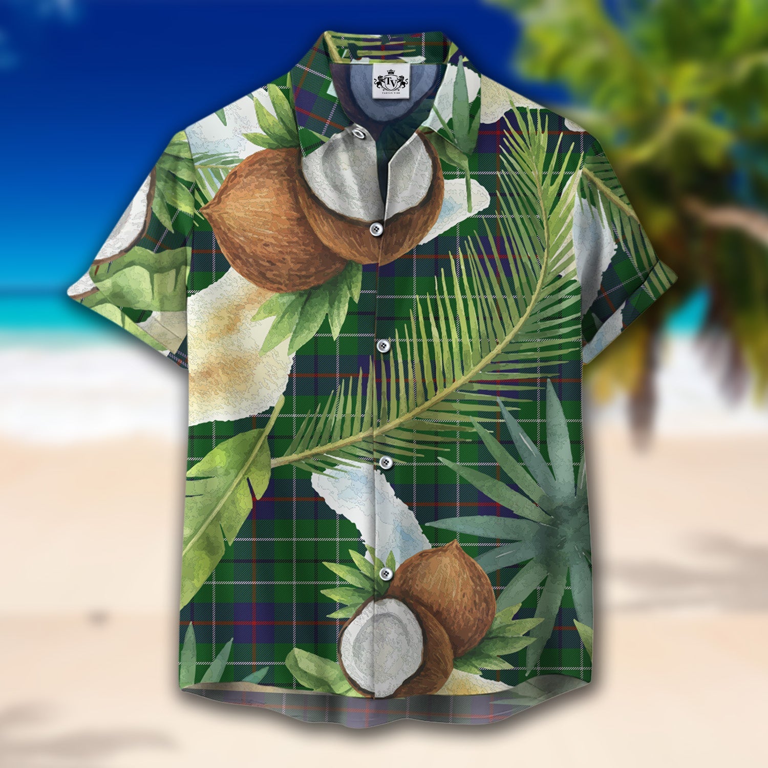 Scottish Tartan Duncan Clan Hawaiian Shirt Hibiscus - Tropical Garden Style