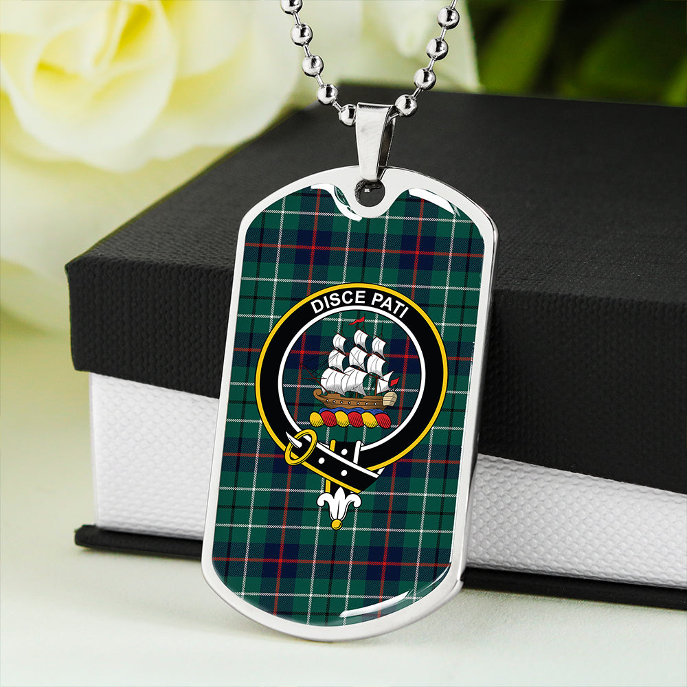 Duncan Modern Clan Badge Classic Tartan Dog Tag Necklace