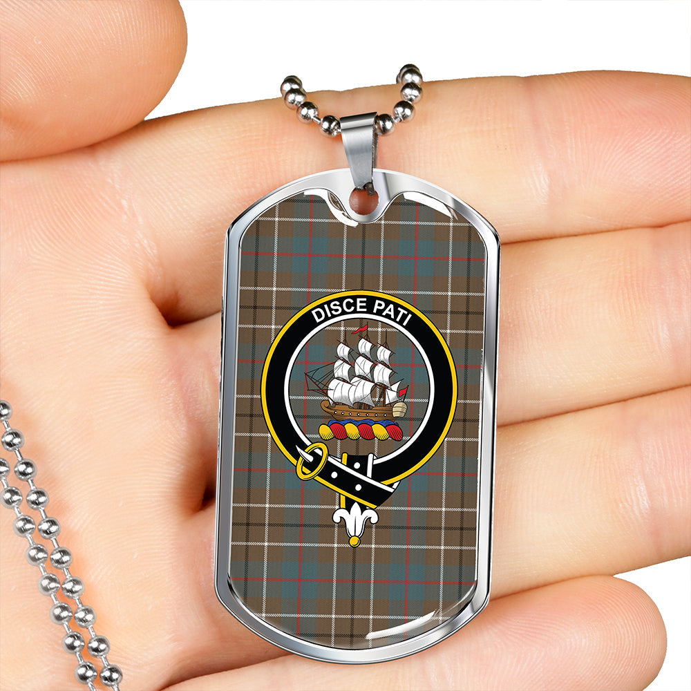 Duncan Weathered Clan Badge Classic Tartan Dog Tag Necklace