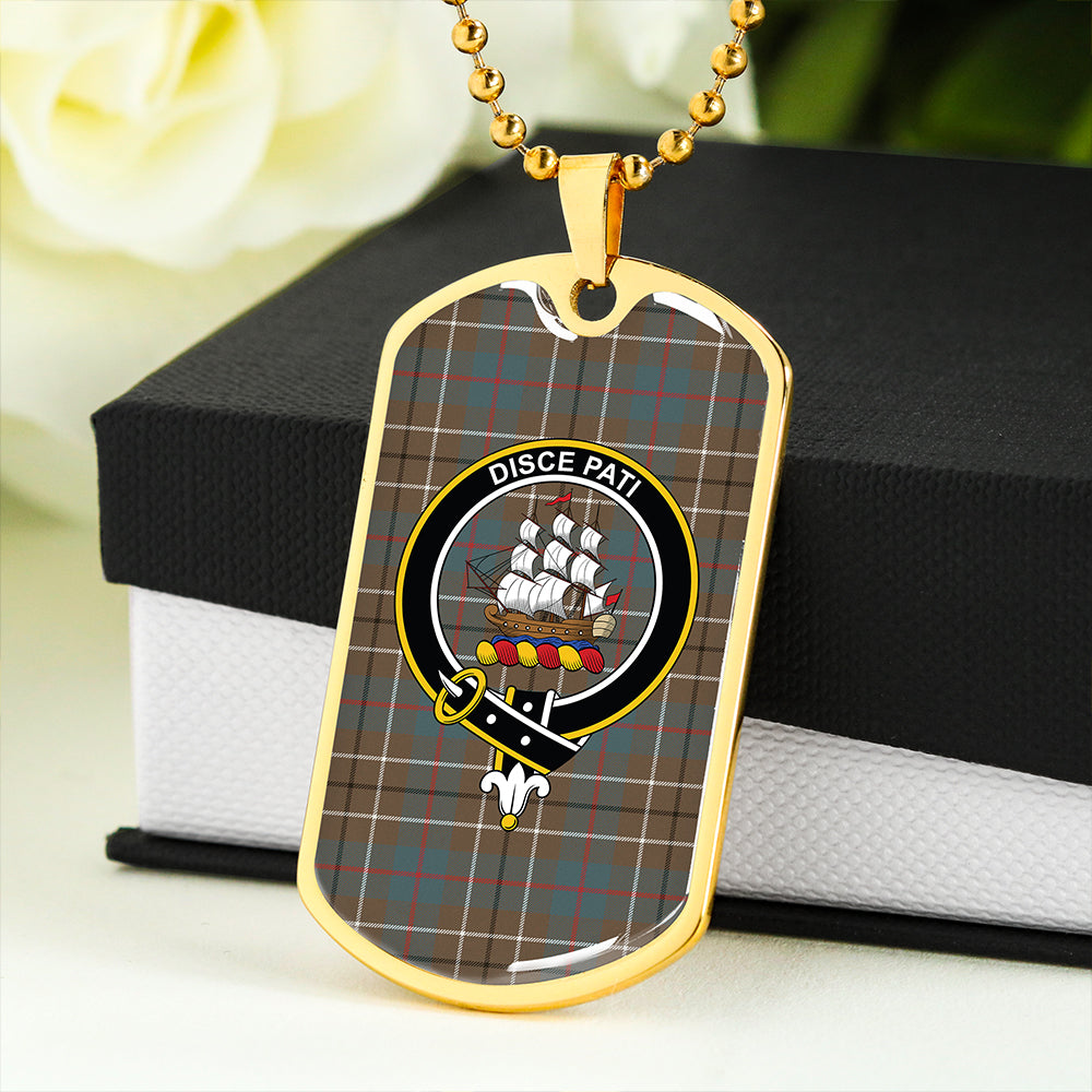 Duncan Weathered Clan Badge Classic Tartan Dog Tag Necklace
