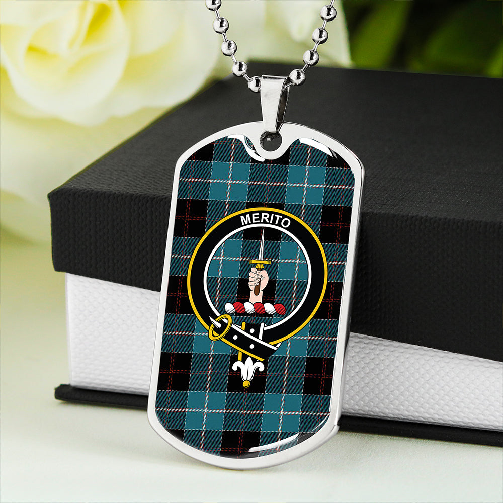Dunlop Ancient Clan Badge Classic Tartan Dog Tag Necklace
