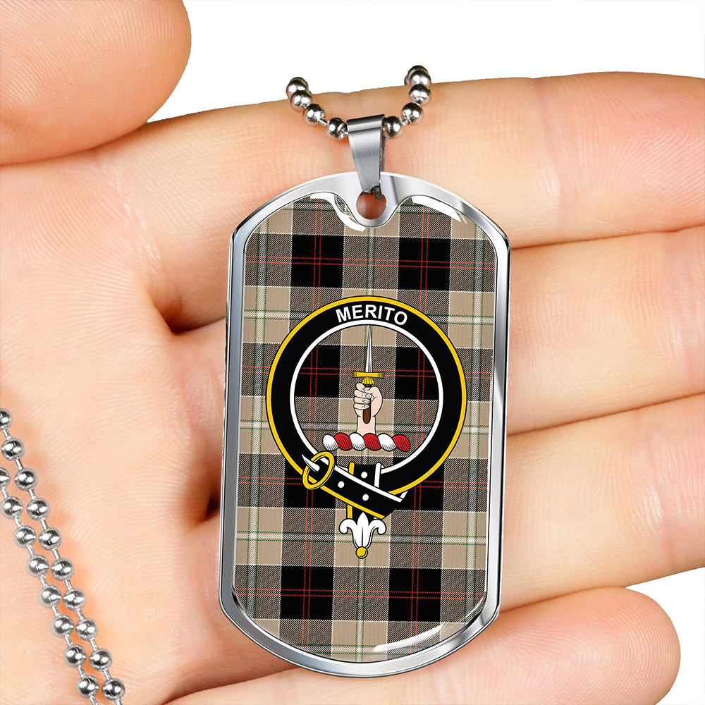 Dunlop Hunting Ancient Clan Badge Classic Tartan Dog Tag Necklace
