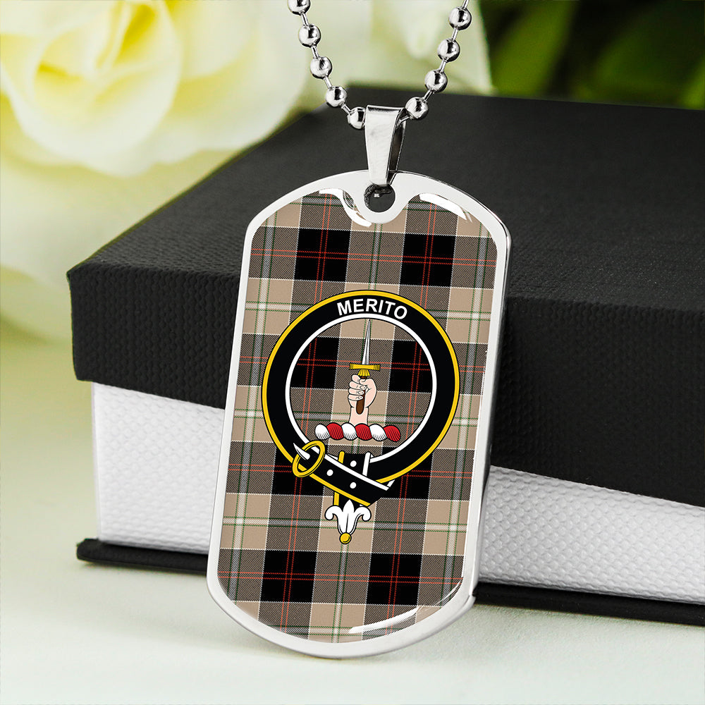 Dunlop Hunting Ancient Clan Badge Classic Tartan Dog Tag Necklace
