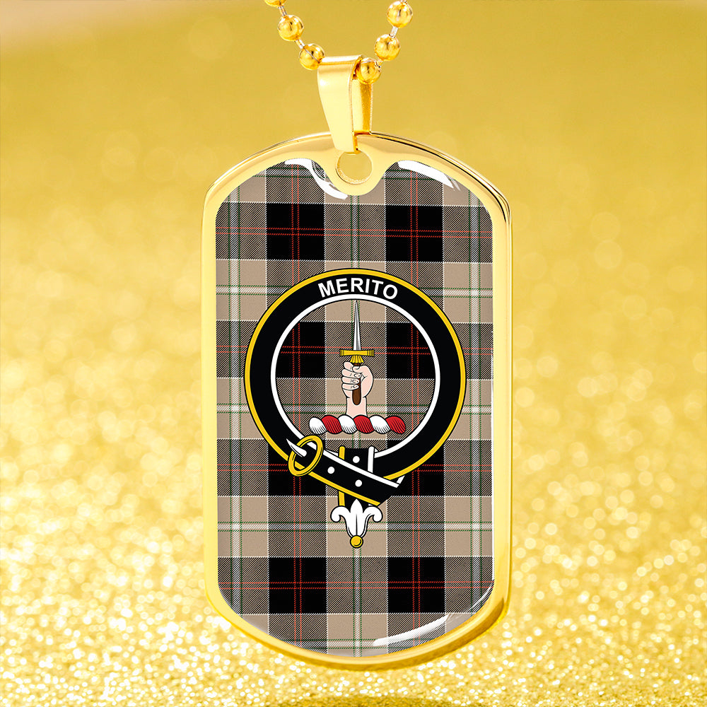 Dunlop Hunting Ancient Clan Badge Classic Tartan Dog Tag Necklace
