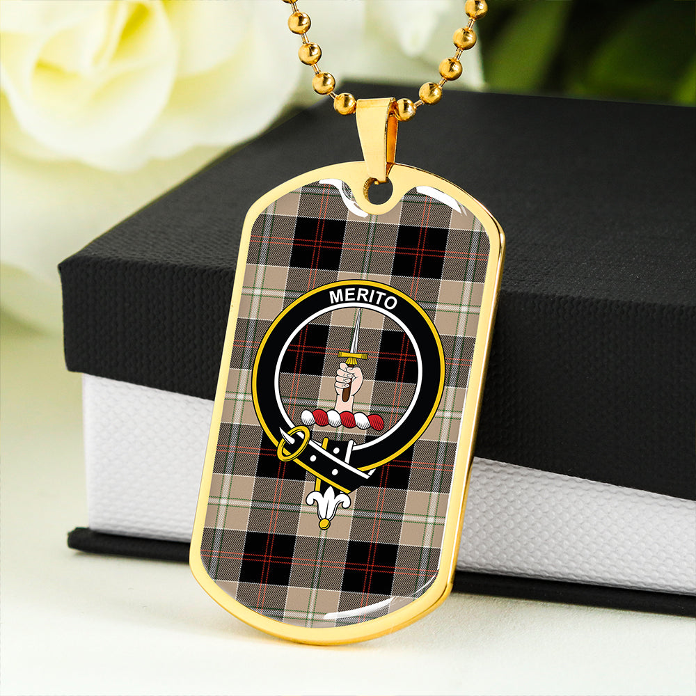 Dunlop Hunting Ancient Clan Badge Classic Tartan Dog Tag Necklace