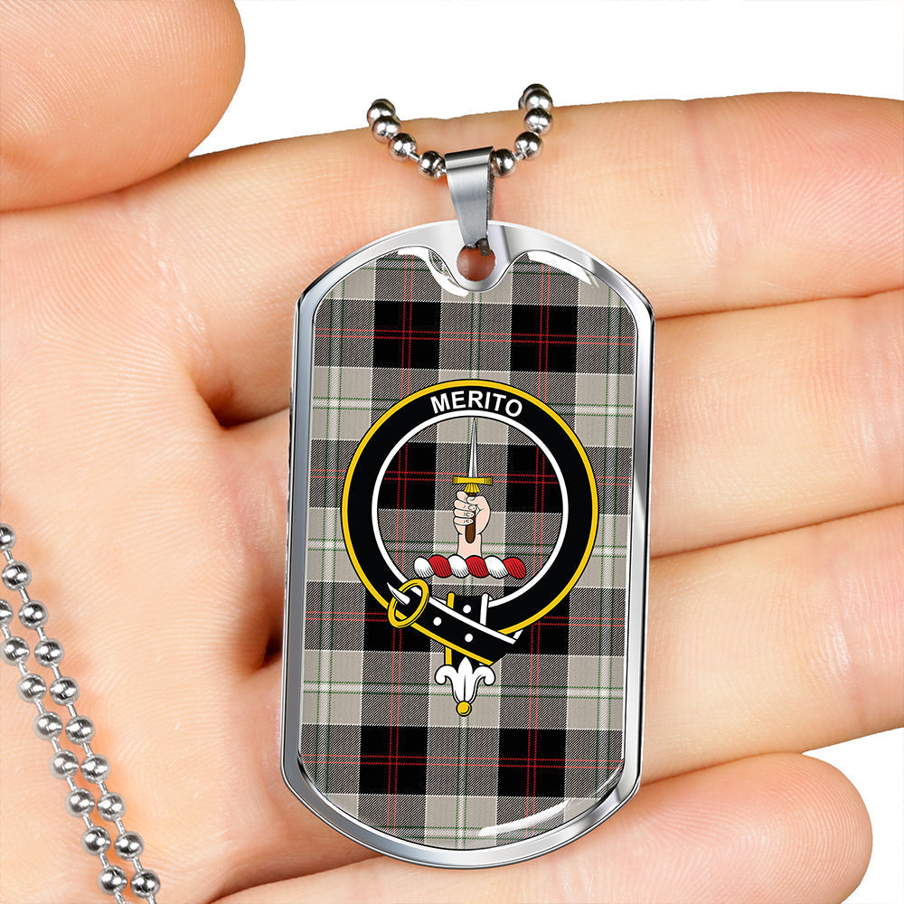 Dunlop Hunting Modern Clan Badge Classic Tartan Dog Tag Necklace