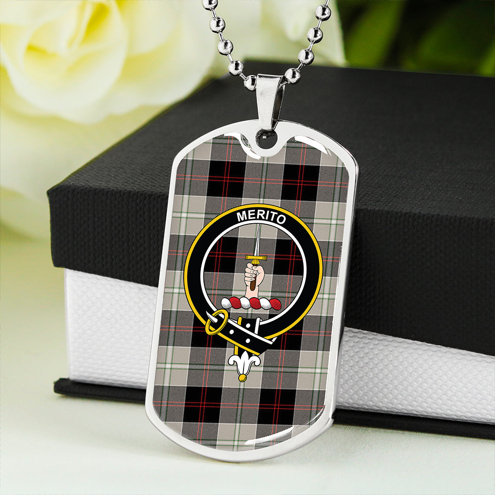 Dunlop Hunting Modern Clan Badge Classic Tartan Dog Tag Necklace