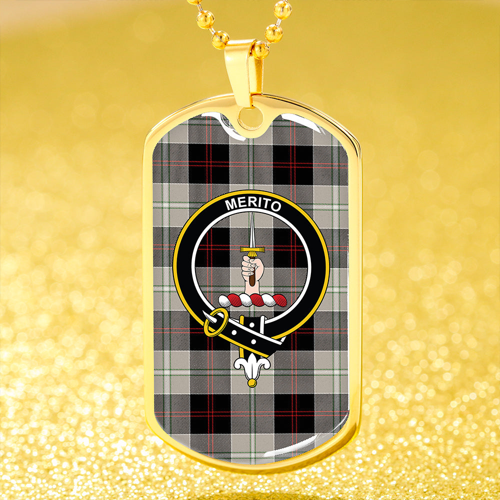 Dunlop Hunting Modern Clan Badge Classic Tartan Dog Tag Necklace