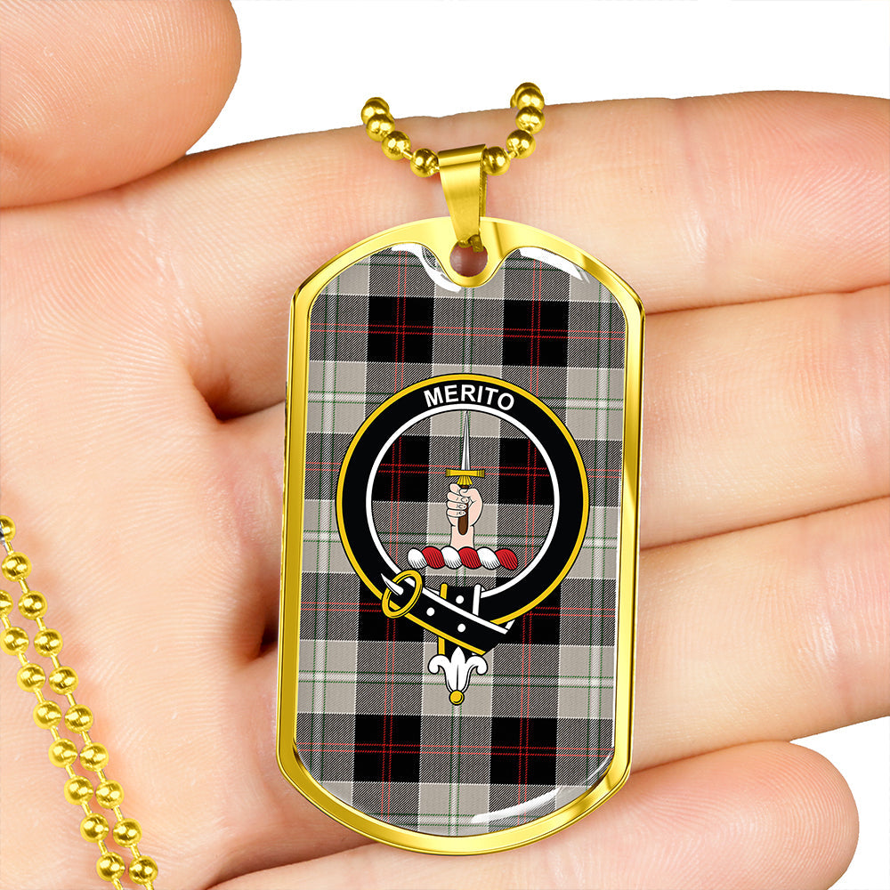 Dunlop Hunting Modern Clan Badge Classic Tartan Dog Tag Necklace