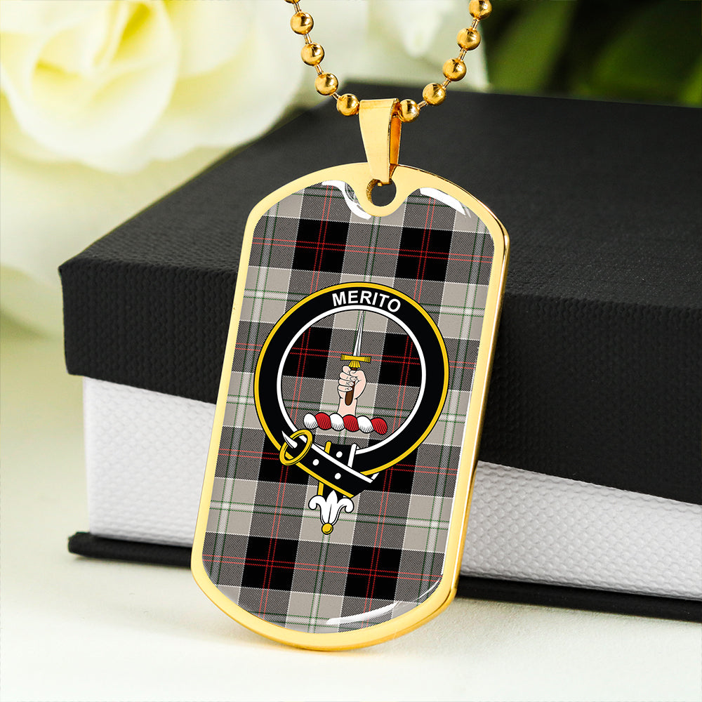 Dunlop Hunting Modern Clan Badge Classic Tartan Dog Tag Necklace
