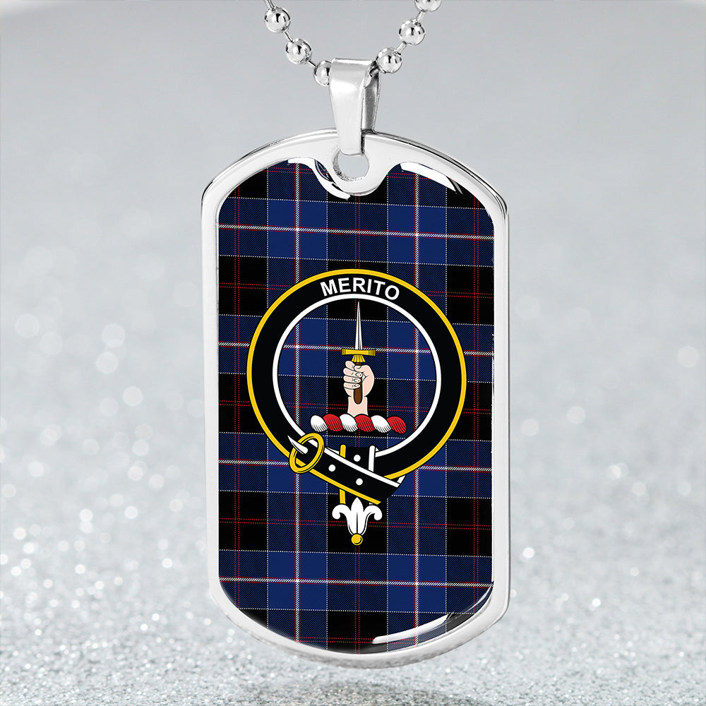 Dunlop Modern Clan Badge Classic Tartan Dog Tag Necklace