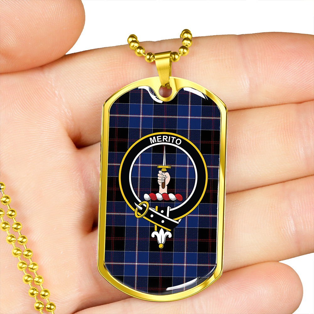 Dunlop Modern Clan Badge Classic Tartan Dog Tag Necklace