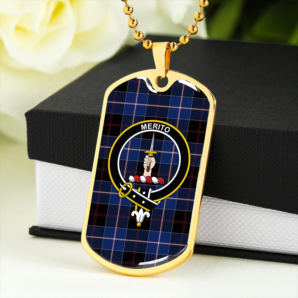 Dunlop Modern Clan Badge Classic Tartan Dog Tag Necklace