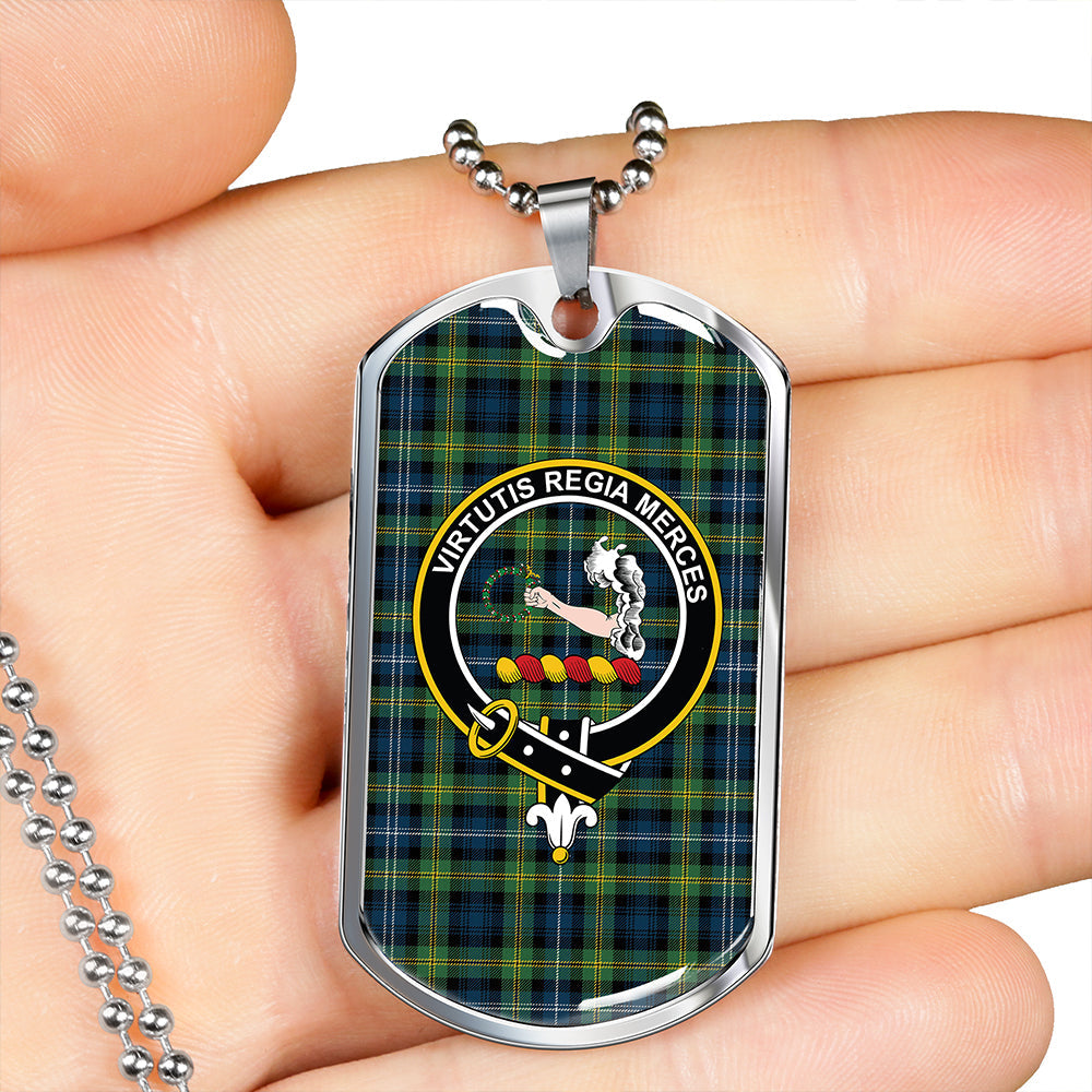 Dyce Modern Clan Badge Classic Tartan Dog Tag Necklace