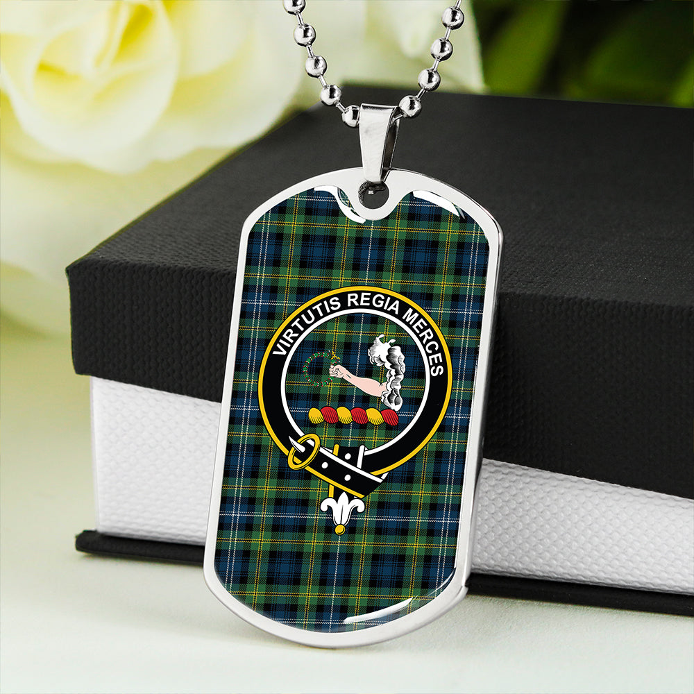 Dyce Modern Clan Badge Classic Tartan Dog Tag Necklace