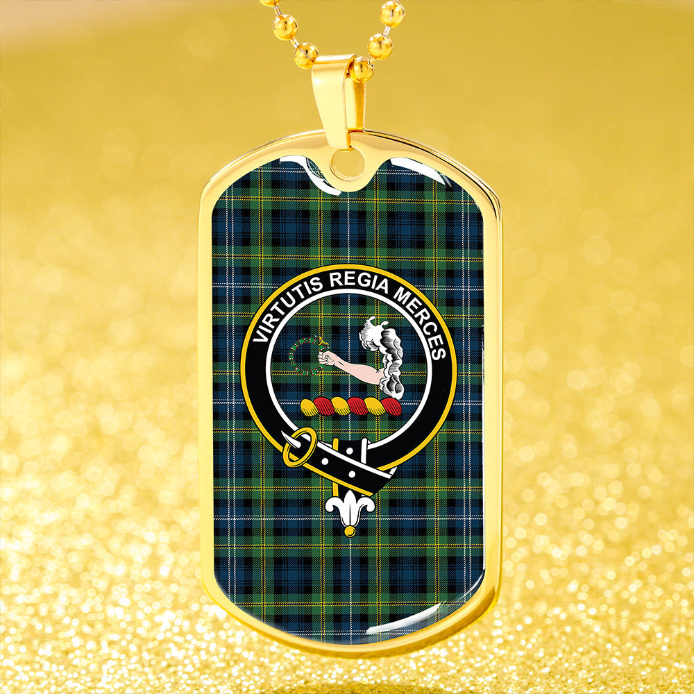 Dyce Modern Clan Badge Classic Tartan Dog Tag Necklace