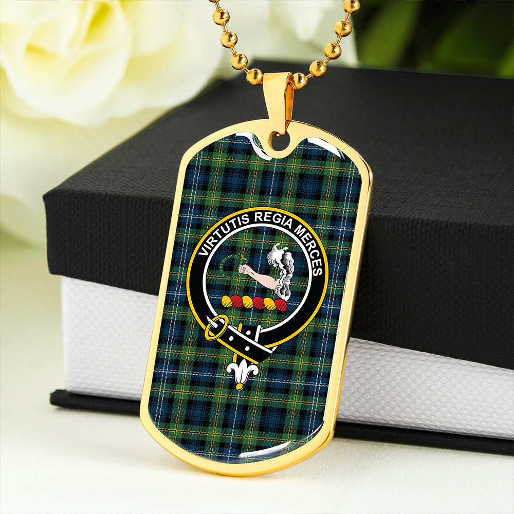 Dyce Modern Clan Badge Classic Tartan Dog Tag Necklace