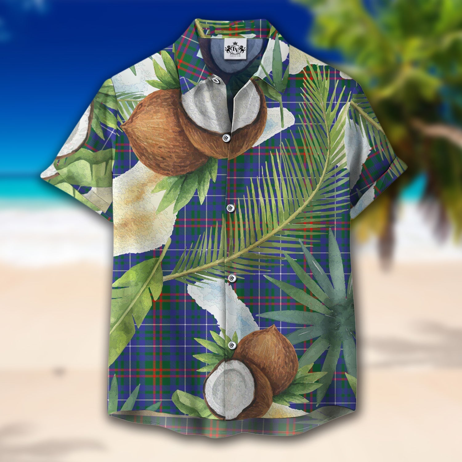 Scottish Tartan Edmonstone Clan Hawaiian Shirt Hibiscus - Tropical Garden Style