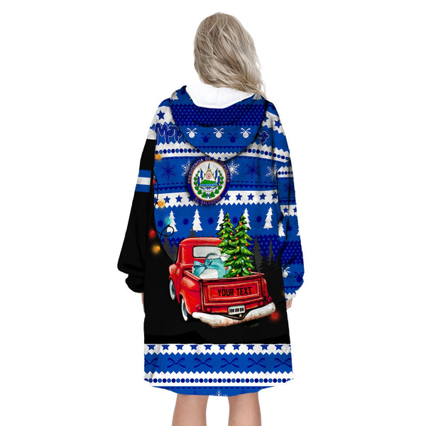 El Salvador Snug Hoodie Coat Of Arms Christmas Style