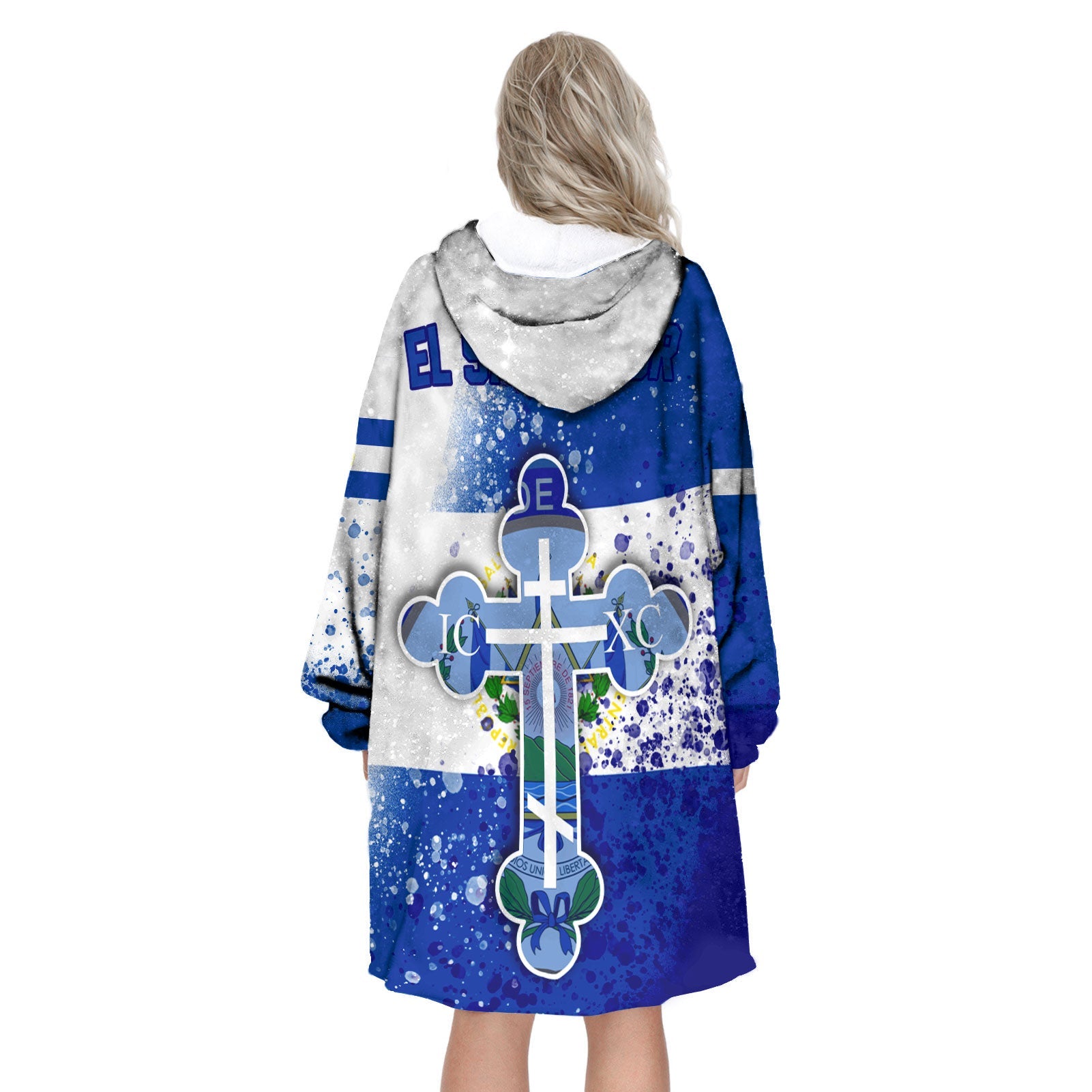 El Salvador Snug Hoodie Flag & Coat Of Arms Orthodox Style