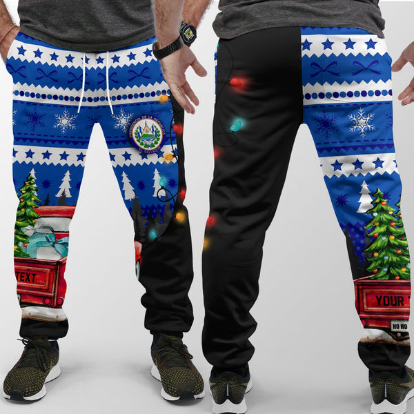 El Salvador Jogger Pant Coat Of Arms Christmas Style