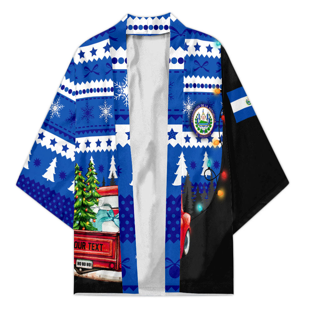 El Salvador Kimono Coat Of Arms Christmas Style