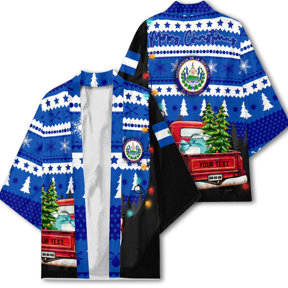 El Salvador Kimono Coat Of Arms Christmas Style