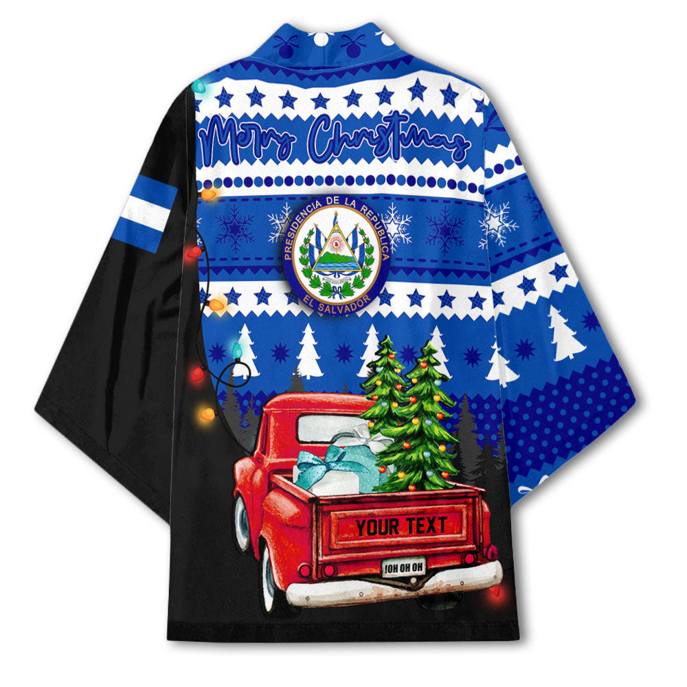 El Salvador Kimono Coat Of Arms Christmas Style