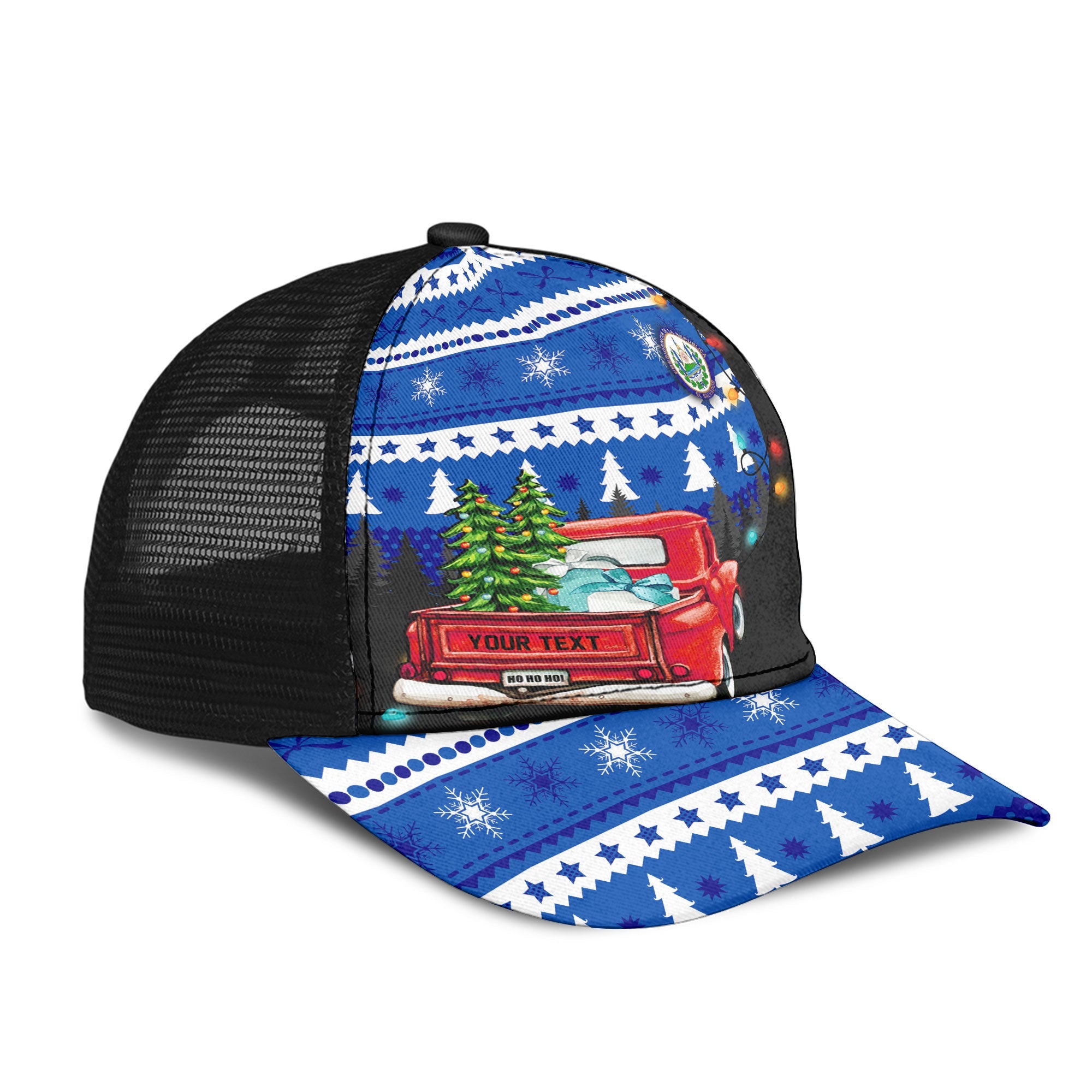 El Salvador Mesh Back Cap Coat Of Arms Christmas Style