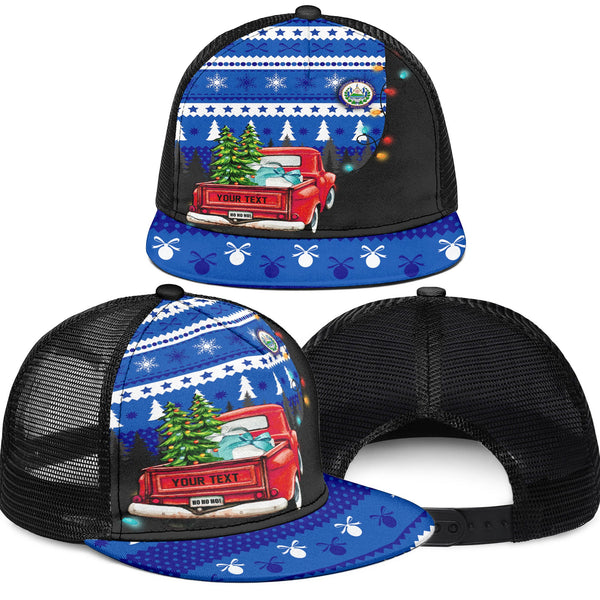 El Salvador Trucker Hat Coat Of Arms Christmas Style