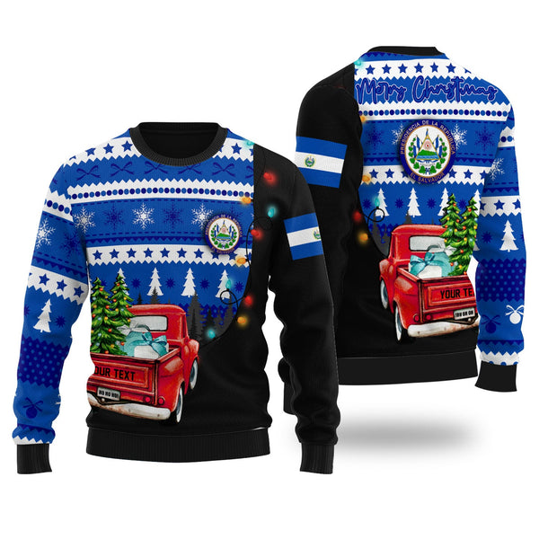 El Salvador Ugly Sweater Coat Of Arms Christmas Style