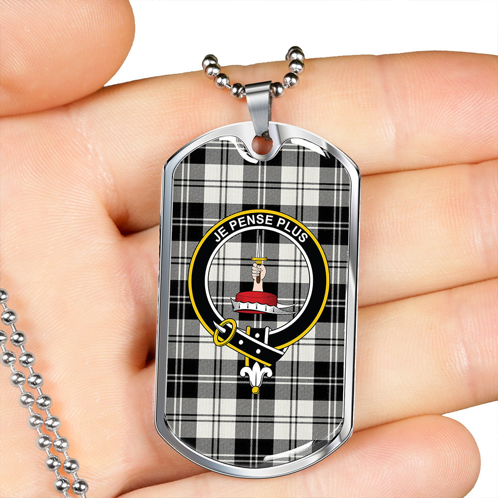 Erskine Dress Dance Blue Ancient Clan Badge Classic Tartan Dog Tag Necklace