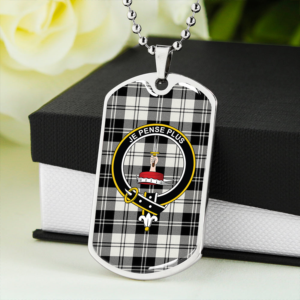 Erskine Dress Dance Blue Ancient Clan Badge Classic Tartan Dog Tag Necklace