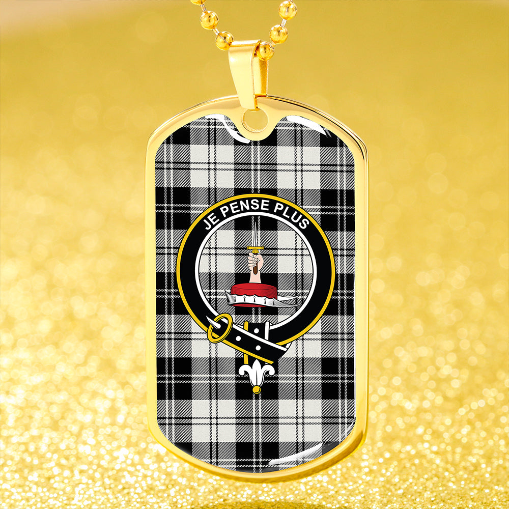 Erskine Dress Dance Blue Ancient Clan Badge Classic Tartan Dog Tag Necklace