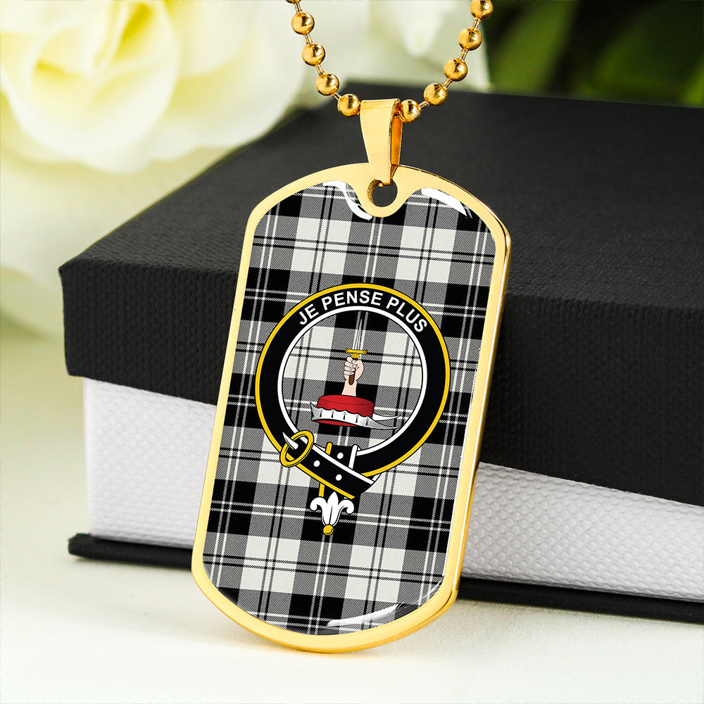 Erskine Dress Dance Blue Ancient Clan Badge Classic Tartan Dog Tag Necklace