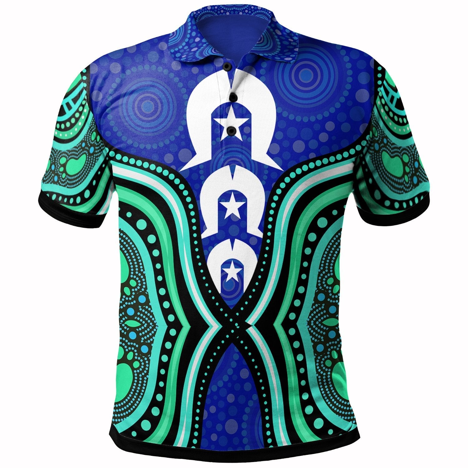 Aboriginal Polo - Torres Strait Symbol And Aboriginal Patterns Polo Shirt