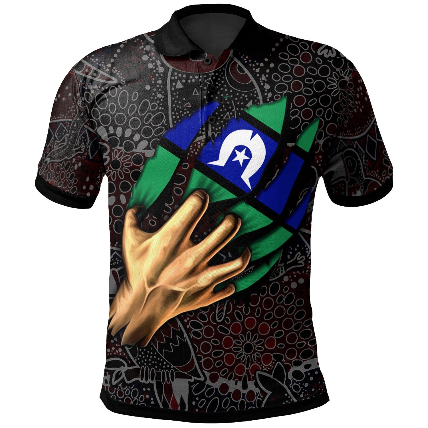 Aboriginal Polo - Torres Strait Blood In Me Polo Shirt
