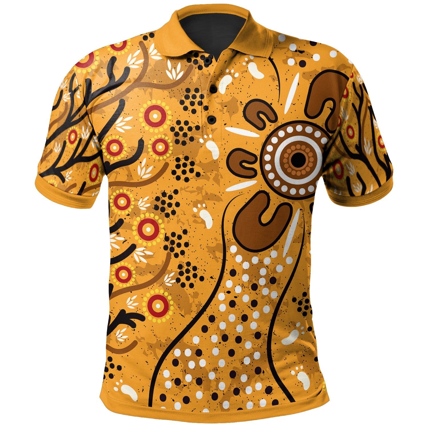 Aboriginal Polo - Aboriginal Art In Spring Style Polo Shirt