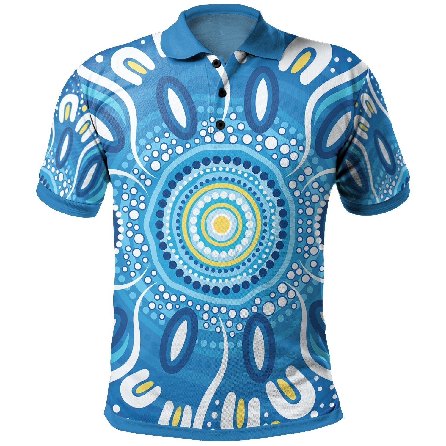 Aboriginal Polo - Indigenous Dot Painting Patterns Polo Shirt