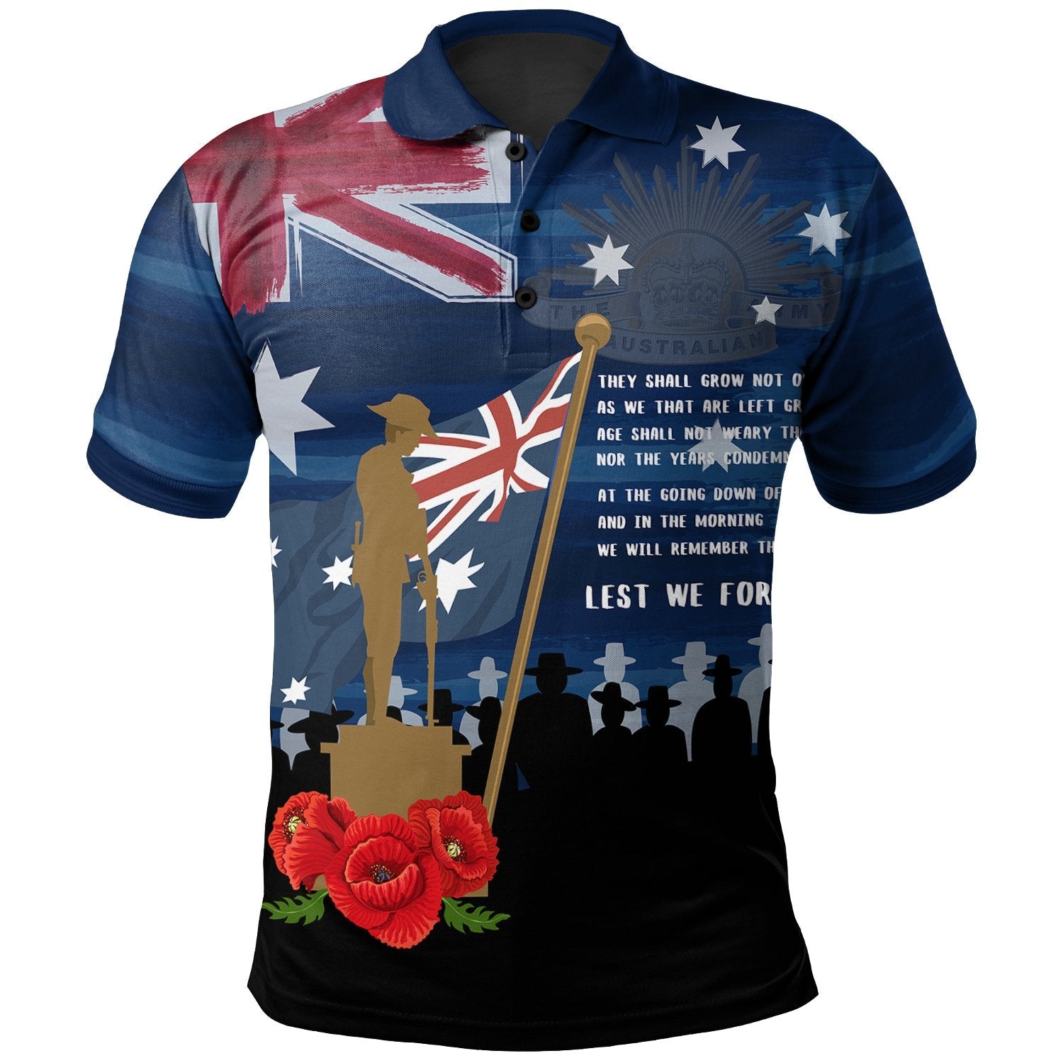 Anzac Polo - Always Remember Australian Anzac Day Polo Shirt