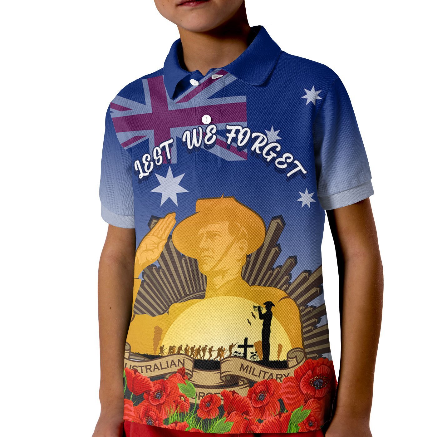 Anzac Polo - Australia Anzac Day 2022 And Soldiers  Kid Polo Shirt