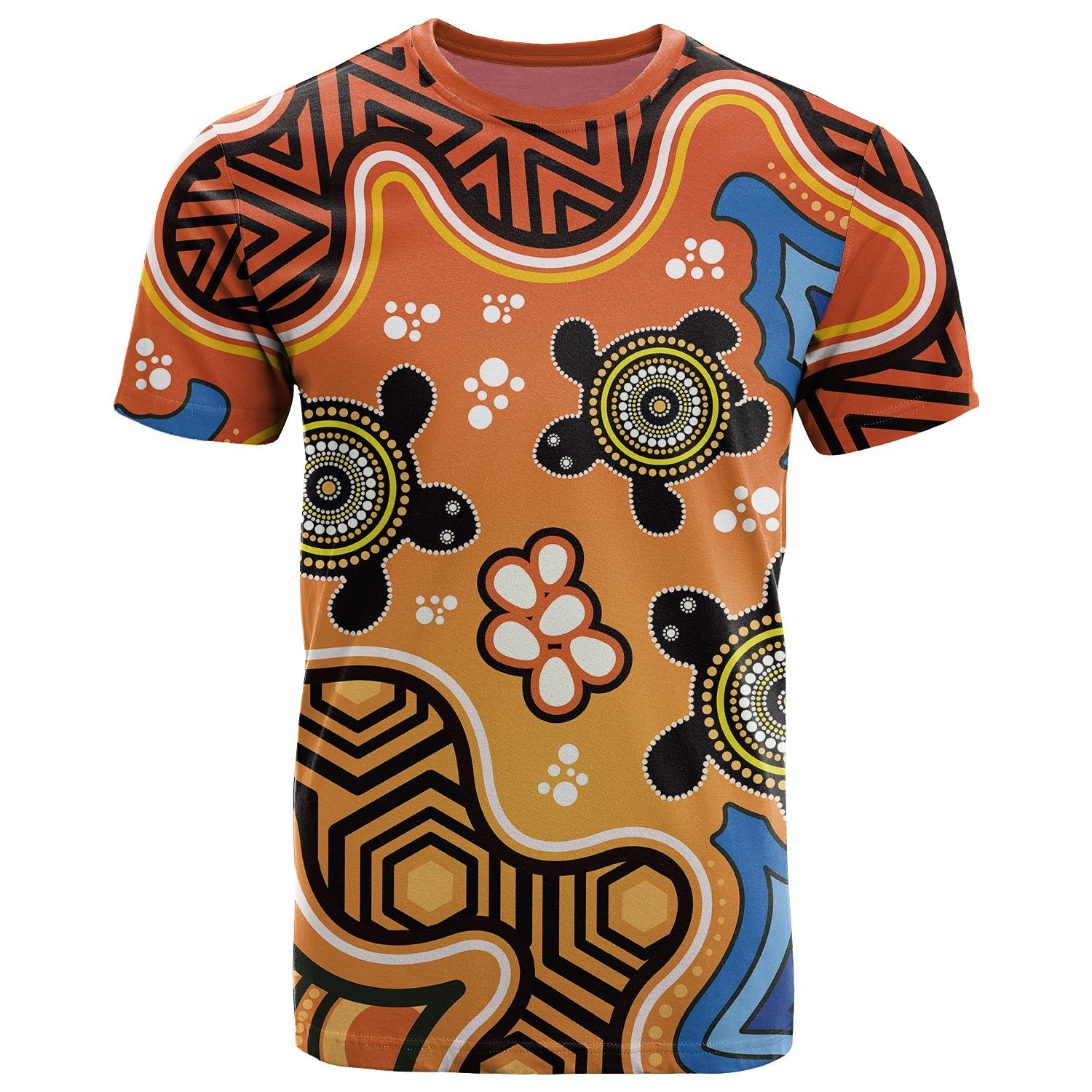 Aboriginal T- Shirt - Indigenous Art Patterns Ver04