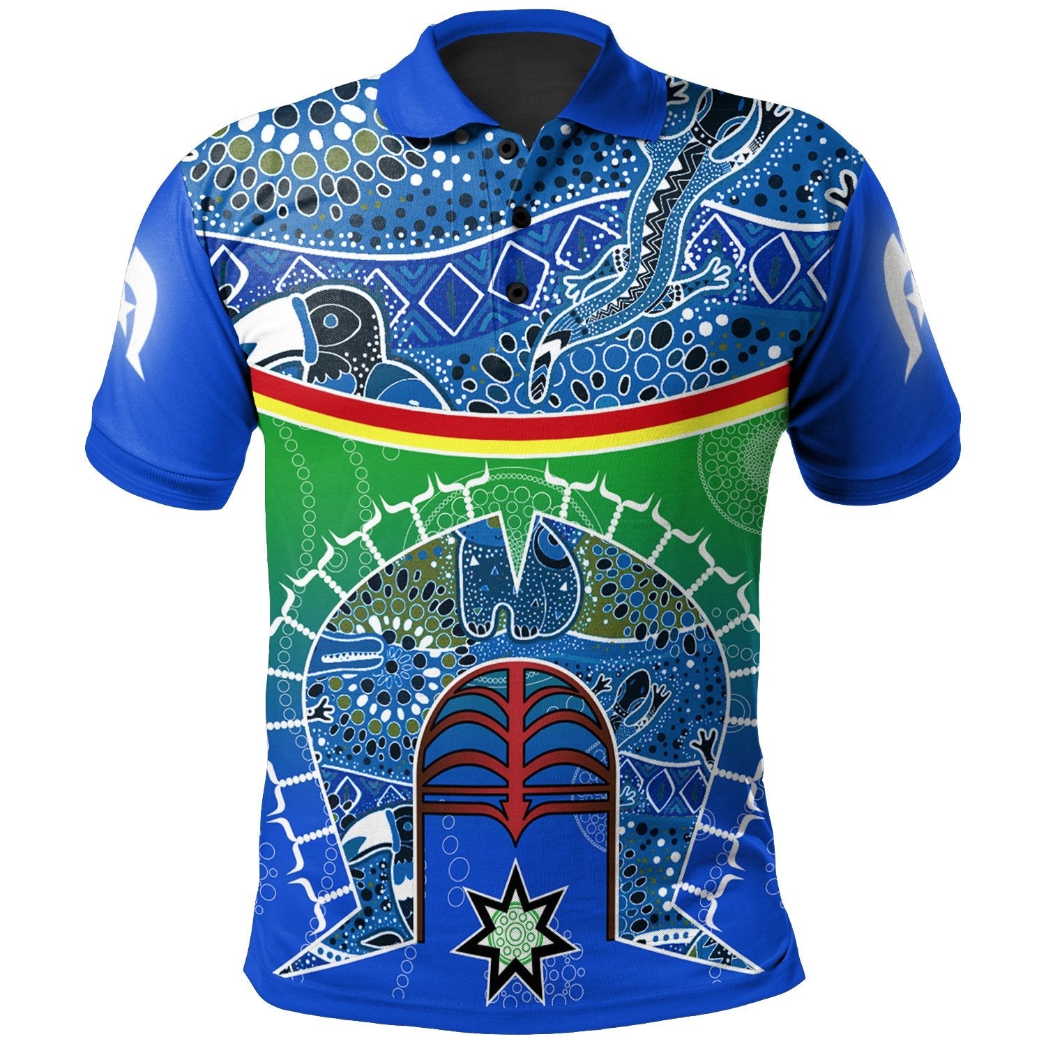 Aboriginal Polo - Torres Strait Symbol With Aboriginal Patterns Polo Shirt