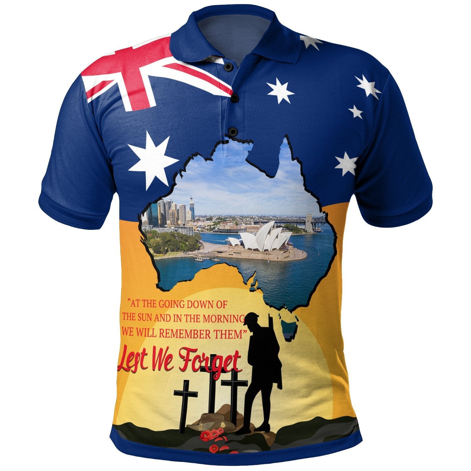 Anzac Polo - Today's Peace Is Yesterday's Sacrifice Polo Shirt