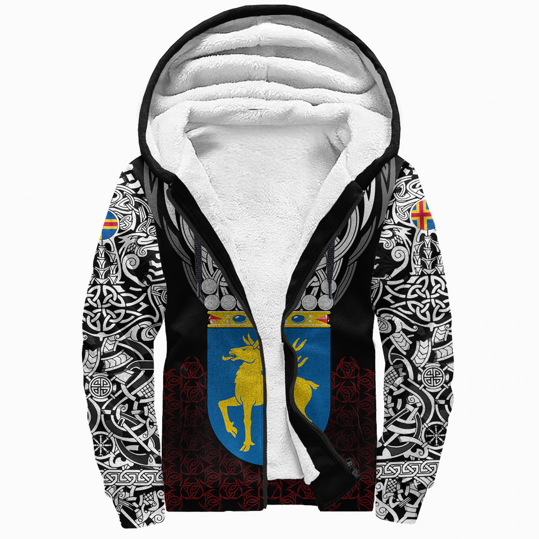 Viking Sherpa Hoodie Denmark Symbol