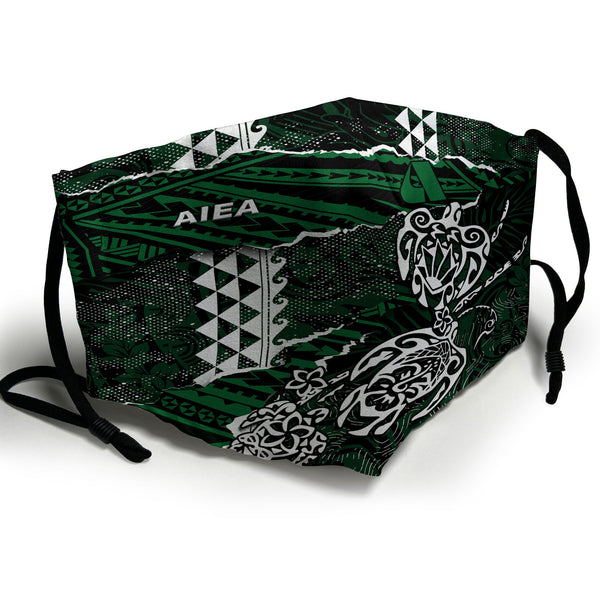 Hawaii Aiea High School Face Mask Polynesian Turtle Style