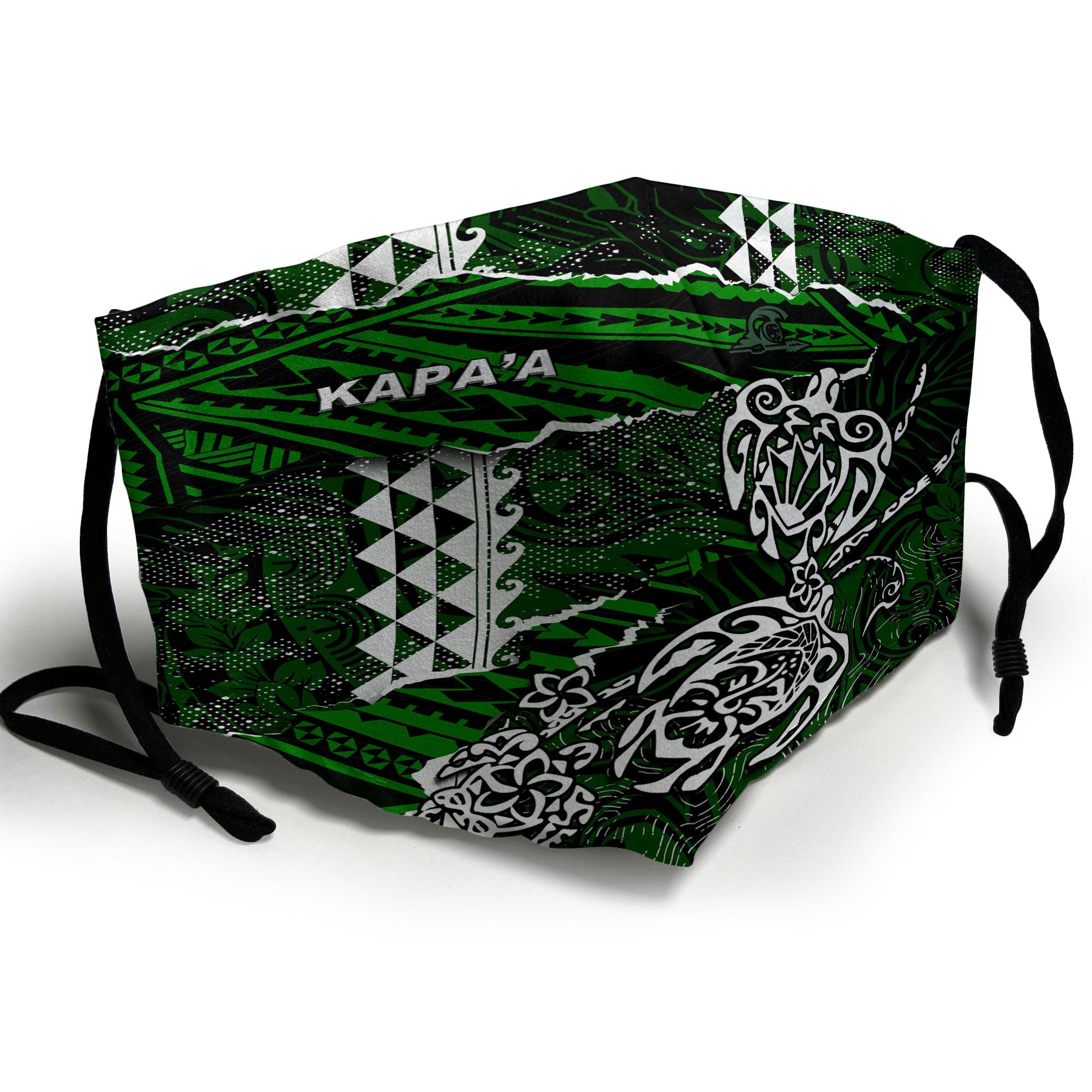 Hawaii Kapaa High School Face Mask Polynesian Turtle Style