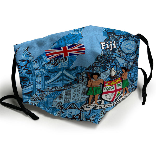 Fiji Flag & Coat Of Arms Face Mask