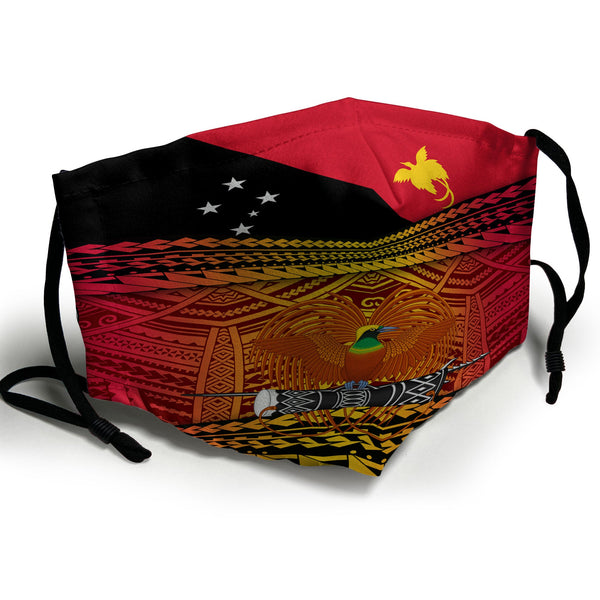 Papua New Guinea Independence Day Face Mask PNG Emblem Style